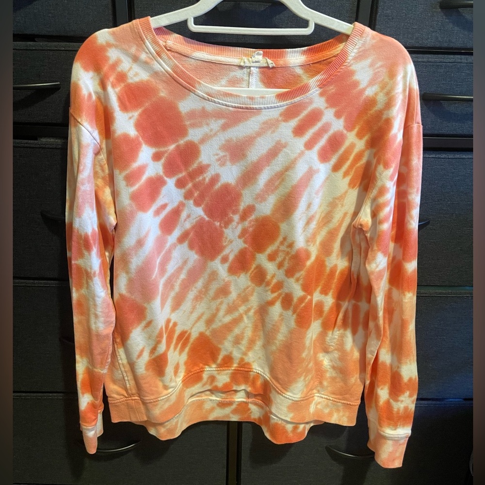 Tie dye pullover crew neck sweater